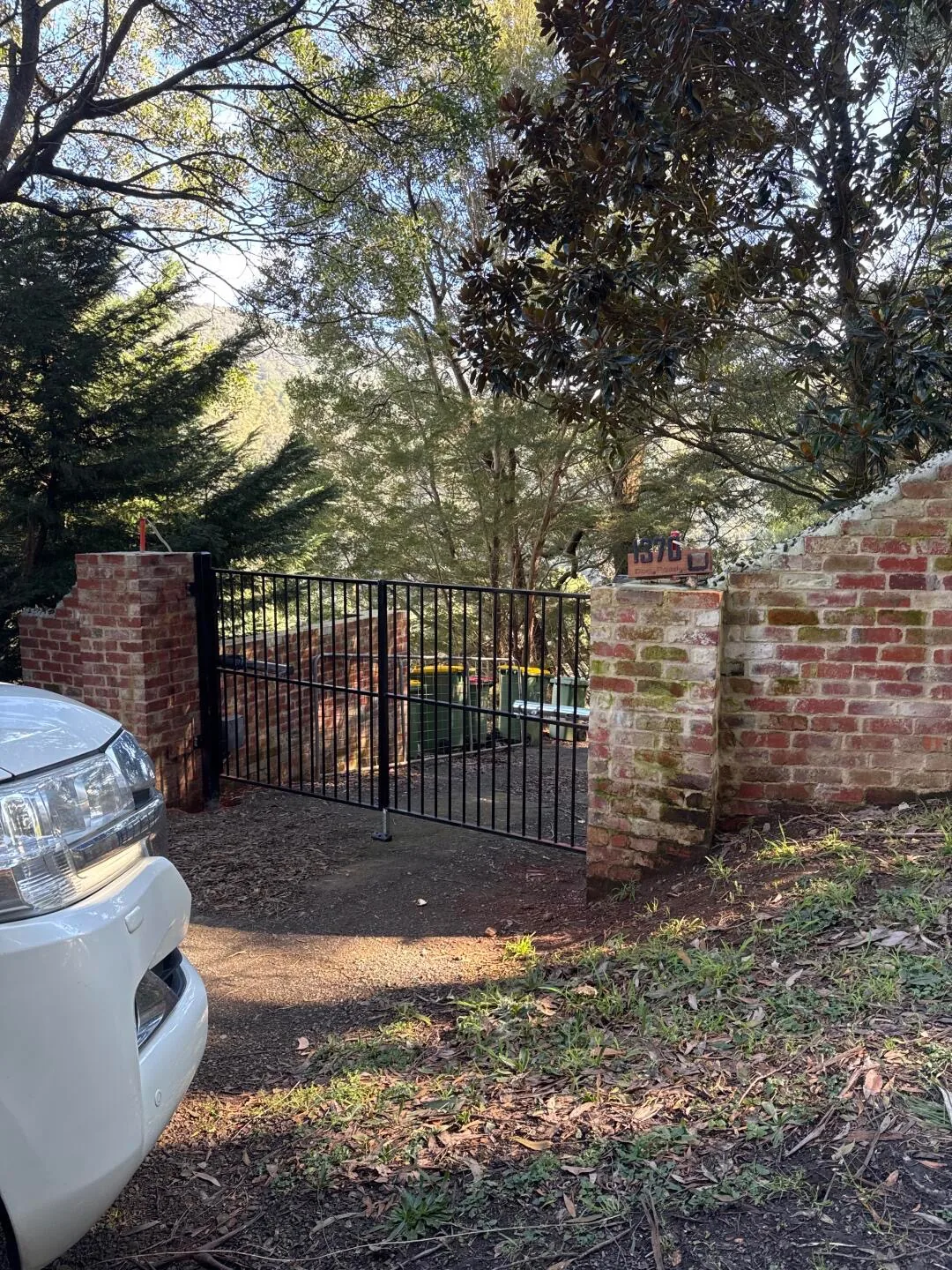 Existing iron swing gates fitted with remote-control automation